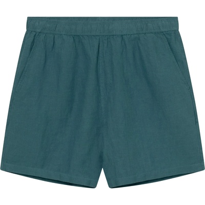 DEDICATED Мъжки къси панталони DEDICATED Shorts Sibbarp Linen Shorts - Mediterranea Green (012-4575-0213)