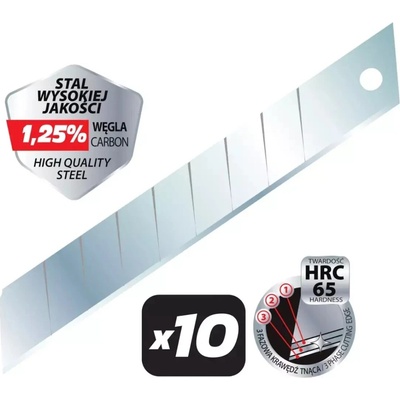 Precízne odlamovacie čepele 18 mm 10 ks