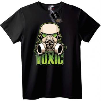 NOONEBRAND Тениска Токсична газова маска - 2XL, Black