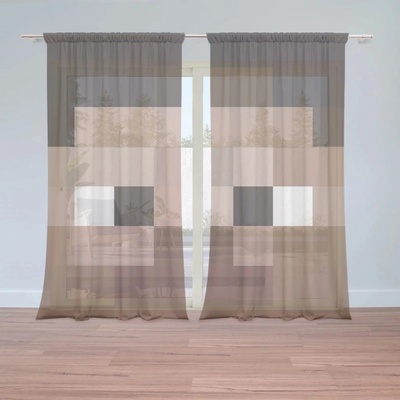 Záclony Blocks Obličej: 2 ks - 150x250 cm - Sablio