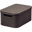 CURVER úložný box RATTAN S, 29,1 x 19,8 x 14,2 cm, hnedý, 03617-210