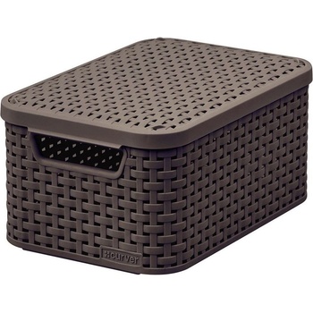 CURVER úložný box RATTAN S, 29,1 x 19,8 x 14,2 cm, hnedý, 03617-210