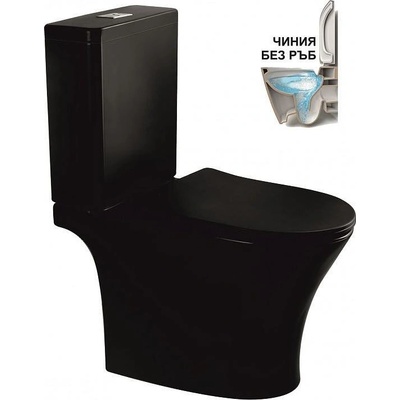 Inter Ceramic Моноблок 7937MB NEW, седалка и капак, порцелан, черен мат, 83x65x37см (7937MB NEW)