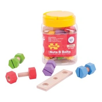 Bigjigs Toys Буркан с гайки и болтове (bj686)