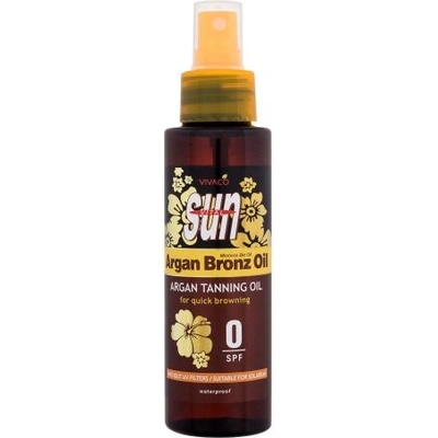 Vivaco Sun Argan Bronz Oil Tanning Oil SPF0 слънцезащитно олио с арганово масло 100 ml