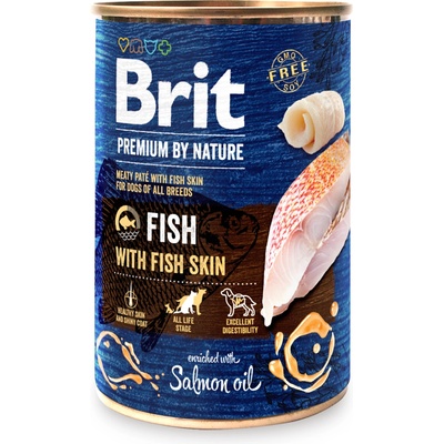 Brit Premium by Nature Риба с рибена кожа 400г