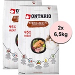 ONTARIO Cat Sterilised 7+, 2 x 6, 5 кг
