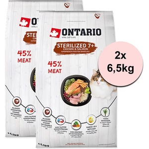 ONTARIO Cat Sterilised 7+, 2 x 6, 5 кг