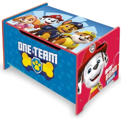 Arditex detský drevený nábytok 2v1 Paw Patrol lavica box na hračky PW14176