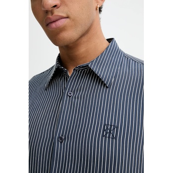 Calvin Klein Риза Calvin Klein в тъмносиньо със стандартна кройка с класическа яка LV04LD124G (LV04LD124G)
