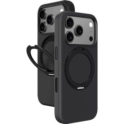 AMAZINGTHING Калъф AmazingThing Cloudie за iPhone 17 Pro със стойка - черен (IP176.3PCBK)