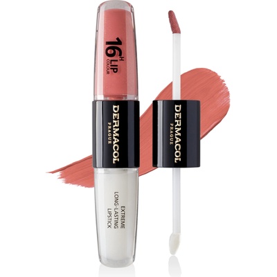 Dermacol 16H Lip Colour Extreme Long-Lasting Lipstick Dlhotrvajúca dvojfázová farba na pery a lesk 37 4 ml