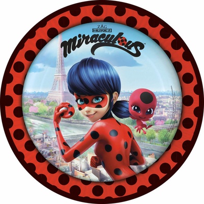 Amscan Tanierik veľký Miraculous Kúzelná lienka papierový 23cm