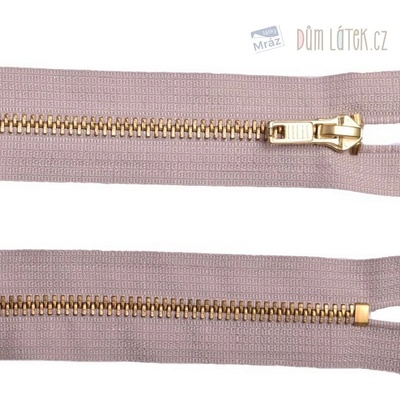 Zips džínsový béžový, 12 cm