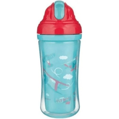 Canpol babies športová fľaša sa slamkou Fly Boy tyrkysová 260 ml
