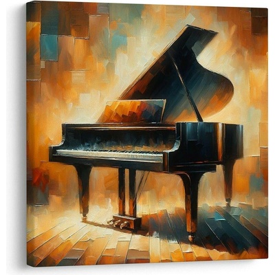 Obraz koncertní klavír v teple - 40x40