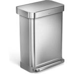 simplehuman - Кошче за отпадъци 55 л, с джоб за торбички, неръждавейка CW2023 (CW2023)