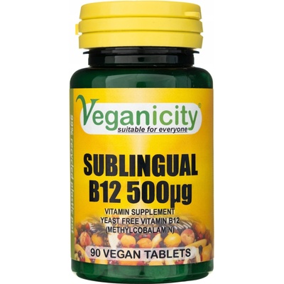 Veganicity vitamín B12 čierne ríbezle 90 ks