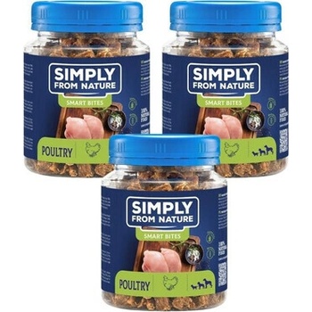 SIMPLY FROM NATURE Smart Bites hydina 3 x 130 g