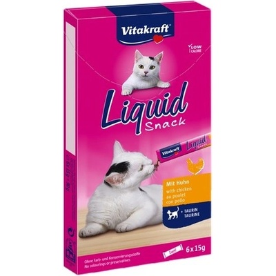 Vitakraft Течна закуска за котки с пилешко месо 6x15g