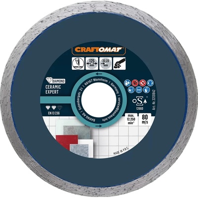 Craftomat Rezný kotúč diamantový 125 × 1,6 × 22,23 mm 6680017
