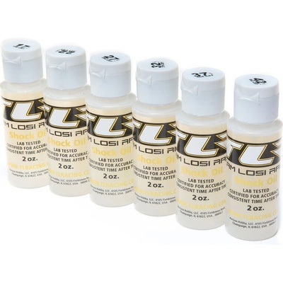 Team Losi Racing silikonové oleje do tlumičů Middle sada 6x56 ml