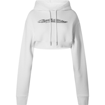 OFF WHITE Суичър OFF WHITE Women's Cropped Logo Hoodie - White