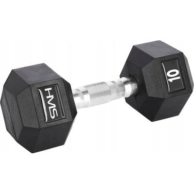 HMS Gumová činka šestihranná HEX PRO 10 kg