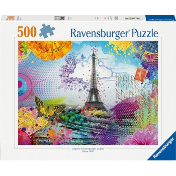 Ravensburger Пъзел Ravensburger от 500 части - Пощенска картичка от Париж (12000772)