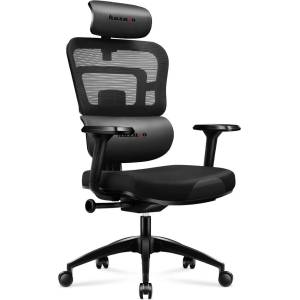 Huzaro Геймърски стол Huzaro Combat 7.0, до 150kg, изкуствена кожа, пластмасова основа, регулируеми подлакътници, регулируема облегалка, лумбална опора, черен (Combat 7.0 Black)