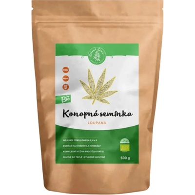 Zelená země Konopná semínka loupaná BIO 500 g