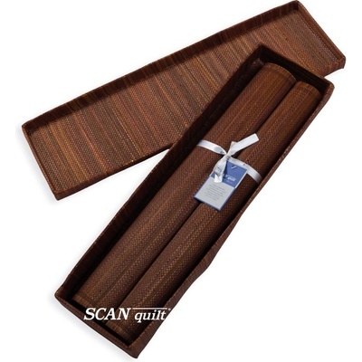 SCANquilt prostírání Grass box 2 ks tmavě hnědá běhoun delší strana 100-170cm
