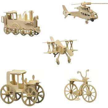 Pebaro stavebnice dopravních prostředků - Set 5 ks