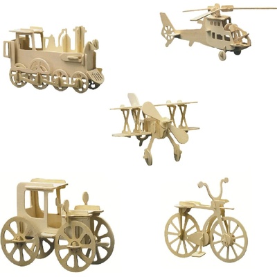 Pebaro stavebnice dopravních prostředků - Set 5 ks