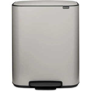 Brabantia Кош за боклук Brabantia Bo Pedal 1010448, 60 л, Леко затваряне, Противоплъзгаща основа, Светлосив (1010448)