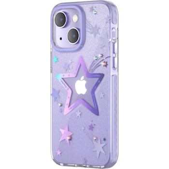 Kingxbar Кейс Kingxbar Heart Star Series за iPhone 14 Plus, лилав (KXG0055077)