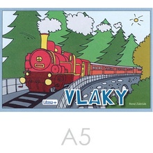 Omaľovánka A5 Litera Vlaky