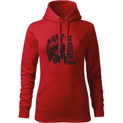 DRAGOWA дамски суитшърт с качулка Леонид, червен, 320г/м2 (8503)