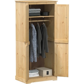 Image 1 of vidaXL Гардероб "Corona" 76x50x170 см бор масив (4002769)