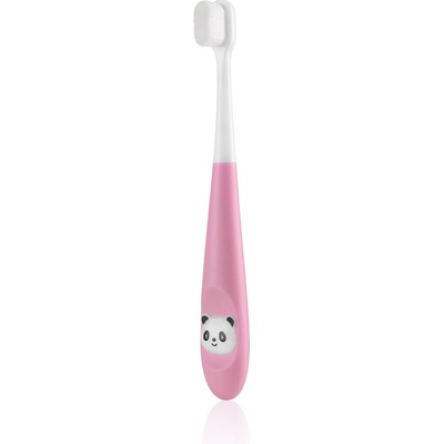Dentaprox Dětský zubní kartáček s Micro Nano vláken panda Extra soft Růžová