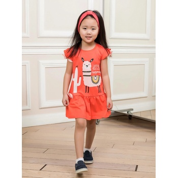 Winkiki dievčenské šaty WKG 01762 oranžová