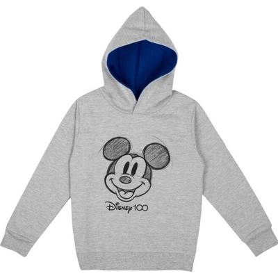 Kiddee dětská mikina Mickey 100 šedá s kapucí