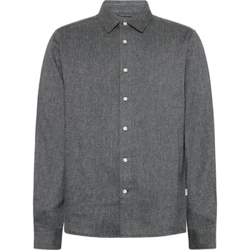 KnowledgeCotton Apparel Мъжка риза с копчета KnowledgeCotton Apparel Regular Fit Dobby Look Shirt - Forrest Night - размер XXL (033-2929-0215)