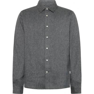 KnowledgeCotton Apparel Мъжка риза с копчета Knowledgecotton apparel Regular Fit Dobby Look Shirt - Forrest Night - размер XXL (033-2929-0215)