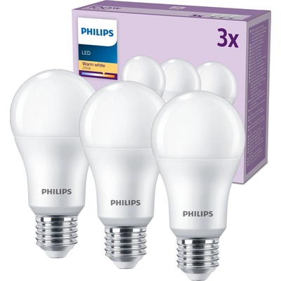 Philips 3x E27 A65 LED žárovka 13W = 100W 1521 lm 2700K teplá bílá