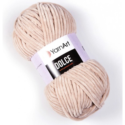 YarnArt Pletací příze DOLCE 771 světle béžová, efektní, 100g/120m