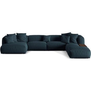 Micadoni Тъмносин модулен ъглов диван (десен ъгъл/U форма) Martina - Micadoni Home (MIC_UR_169_F1_MARTINA3)