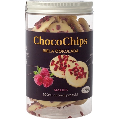 DP chocolate ChocoChips biela s malinami 160 g