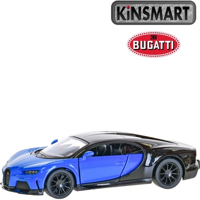 Kinsmart Auto Bugatti Chiron Supersport modro černá barva 1:38