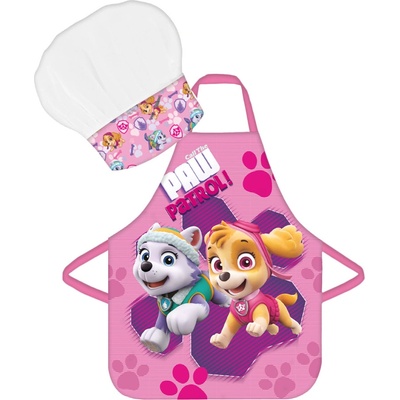 BrandMac Dětská zástěra s čepicí Paw Patrol Everest a Skye